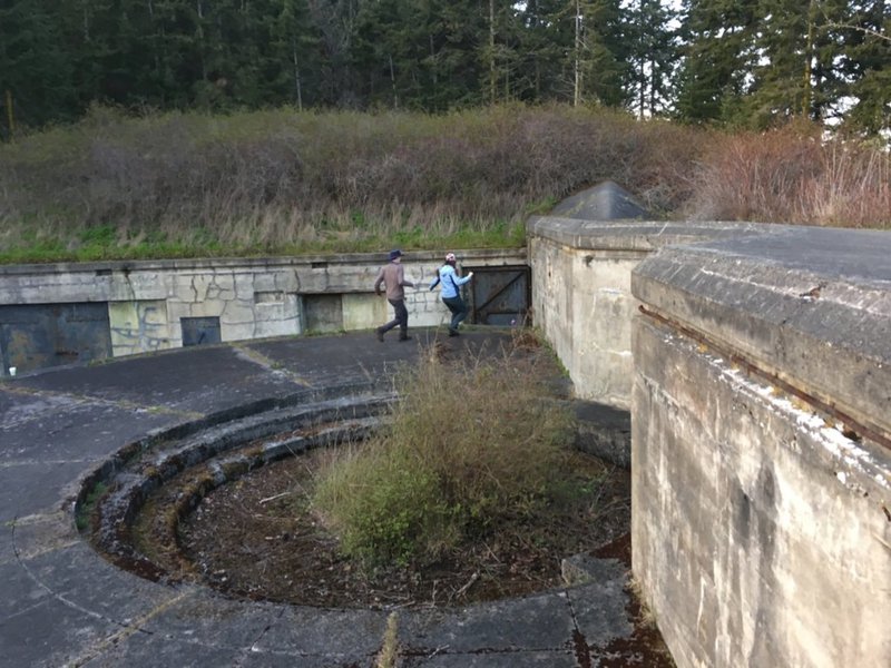 A gun emplacement.