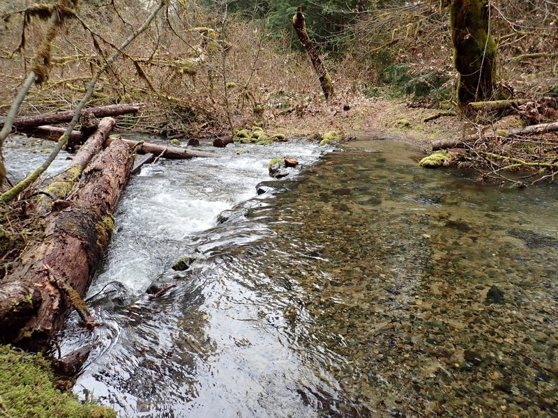 First crossing of Cow Creek (water is much lower in late summer)