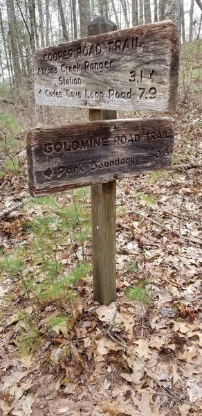 Trail marker.