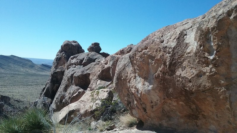 View from the top of the ridge.