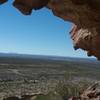 Looking out from one of the caves on Pena Blanca