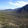 View of  Franklin Mountains from the trail