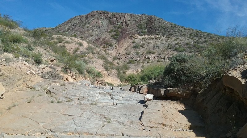 View of the arroyo and Robledo mountains