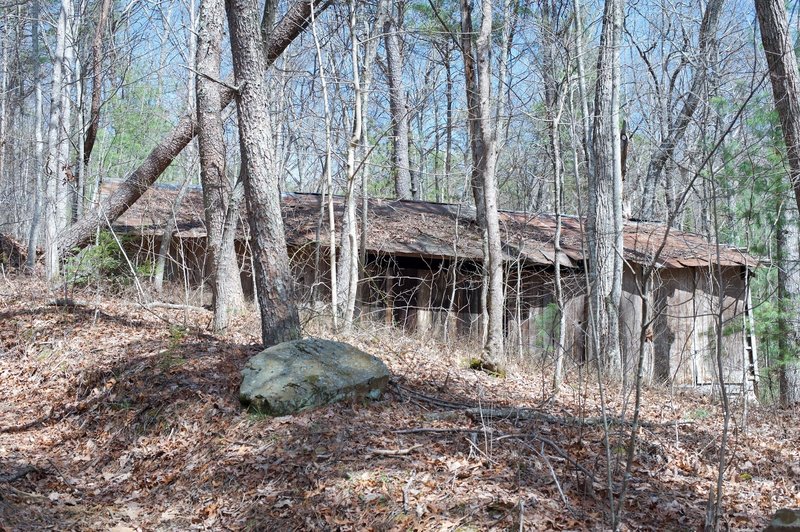 At the park boundary, you can catch glimpses of old buildings used for storage. These sit on private property and are not the Gold Mine.