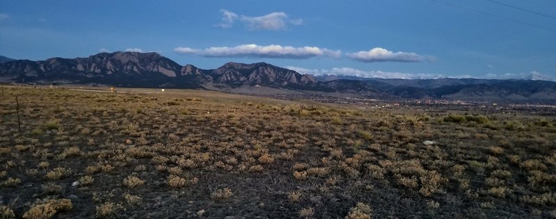 Looking at Boulder and the foothills from Davidson Mesa, near the access point from Rt 36.