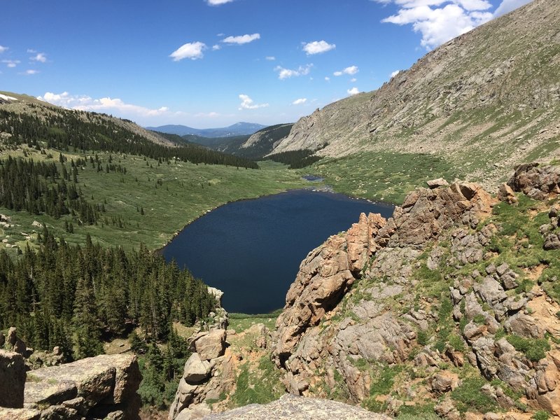 Looking back towards the basin