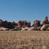 Chesler Park is surrounded by awesome red and white rock spires