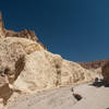 Hiking up Golden Canyon while enjoying the contrasting rock colors