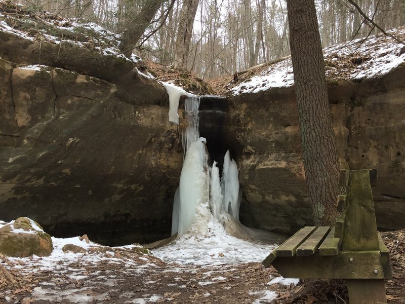 Ice formations in late season (past prime)