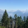 Lake McDonald enveloped in the smoke of a wild-land fire..