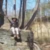 My son climbing the rocks.