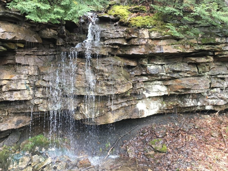 Spring waterfalls along the Great Allegheny Passage near Rockwood, Pa.