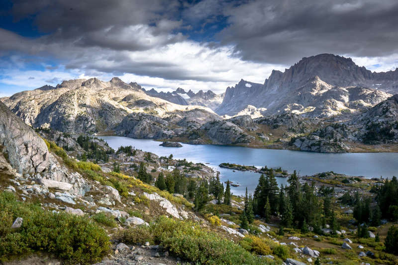 Backpacking to Titcomb Basin, Island Lake.