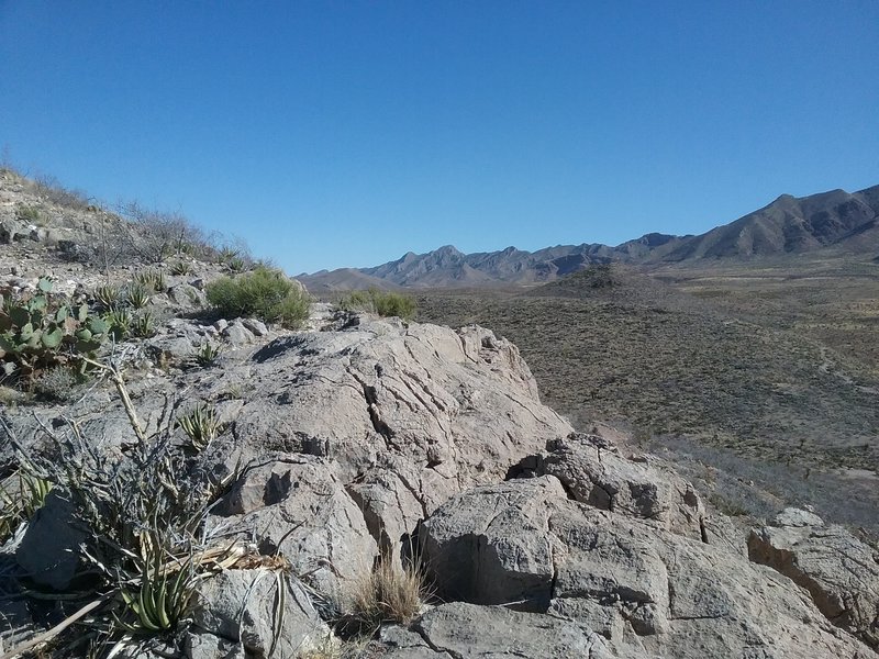 View from the top of the ridge.