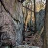 An interesting choice of paths made by the trailblazers, this is near the Lemon Squeeze in Harriman State Park