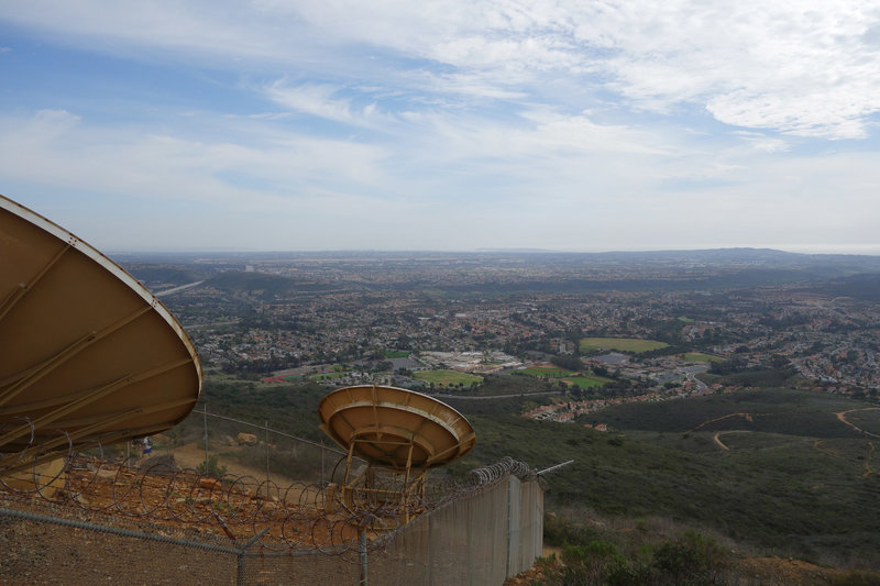 View SSW from the top of Black Mountain centered on Mt. Carmel High School