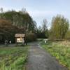 View of the nice gravel path at the start of the walk.