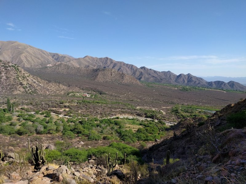 Piatelli and San Pedro de Yacochuya vineyards. Looking north.