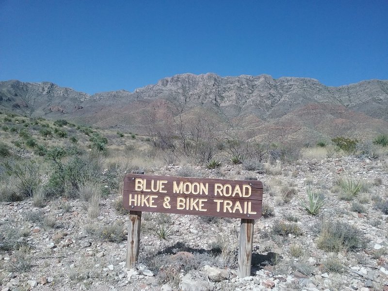 Trail Marker and Franklin Mountains