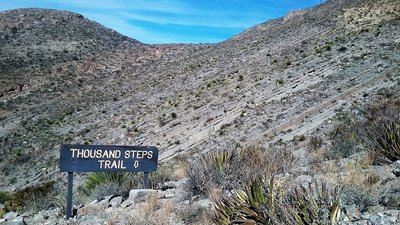 Going down the trail.