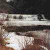 View of Hooker Falls in the winter