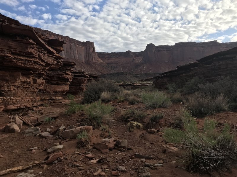 heading back towards the murphy hogback trail