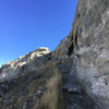 Looking back to the cave from the trail