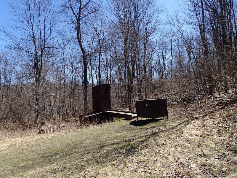 Outhouse and bear box at shelter