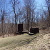 Outhouse and bear box at shelter