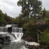 Seneca Mills Falls on a cloudy day.