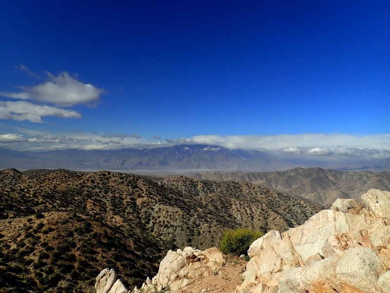 San Jacinto Peak (under clouds) from the summit of Warren Peak