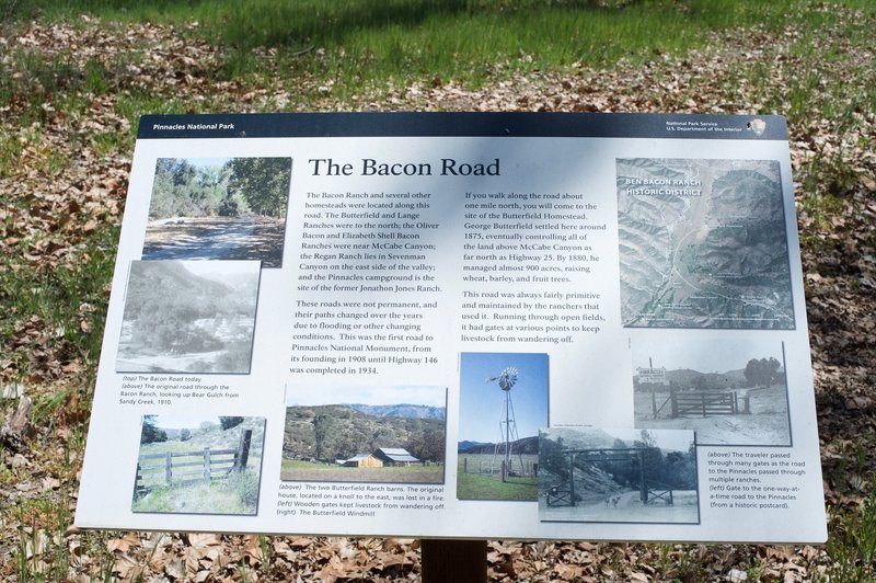 There are several interpretive signs along the first part of the trail that provide info on the families that lived in this area.