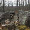 Narrow path built out of rocks