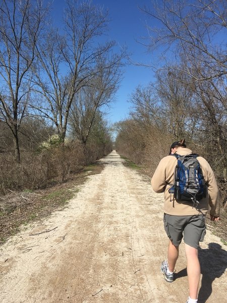 It's a nice trail, but most of it is boringly straight with few people.