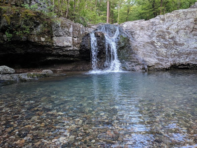 Waterfalls from below.