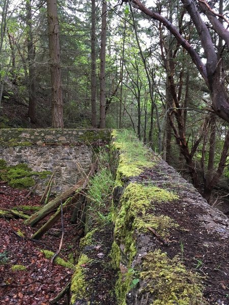 Looking along the ruins.