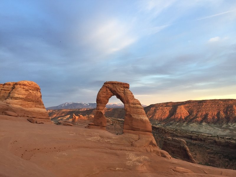 Delicate Arch at sunset.