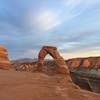 Delicate Arch at sunset.