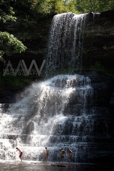 Walking at the base of the Cascades