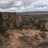 A view from the towering cliffs along the trail