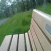 Bench with specially placed rock for excellent photo opps