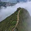 A foggy day on the Haiku Stairs