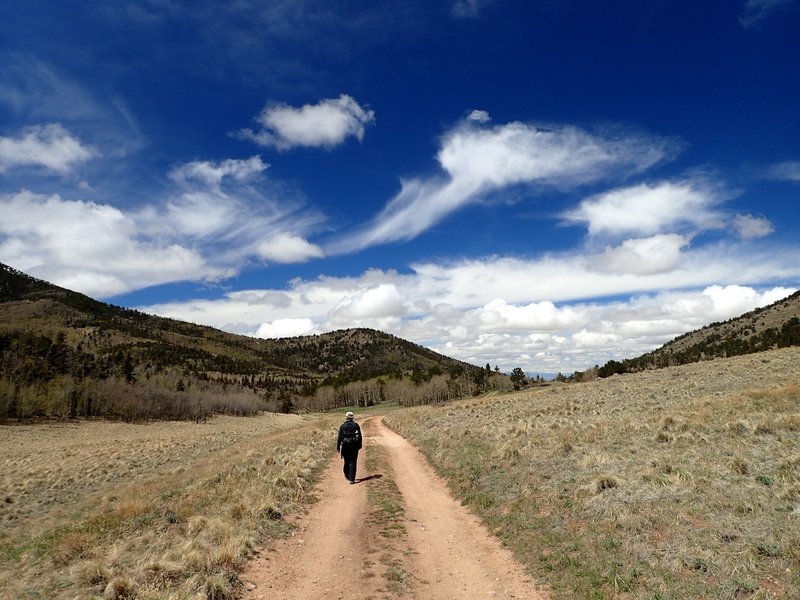 Returning from the upper trailhead