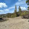 Picnic table at the top, with a panoramic view!