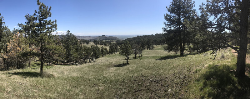 Not quite half way around the loop; almost to Button Rock Trail.