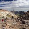 Approaching Liberty Pass; Lamoille Canyon below