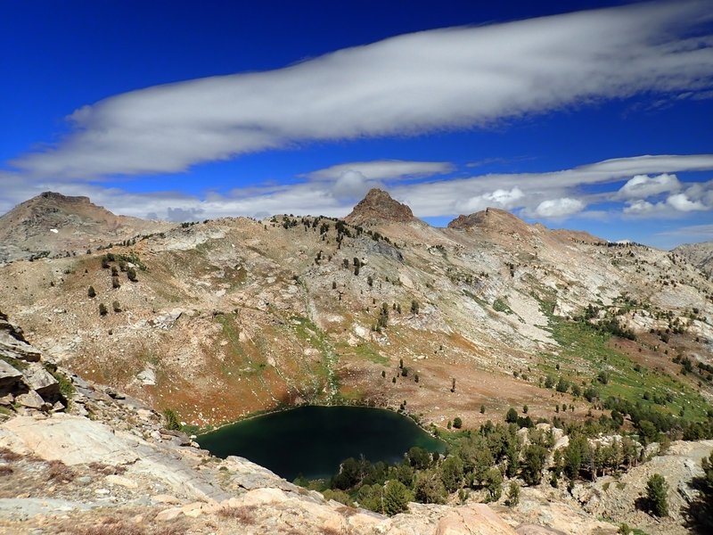 Lamoille Lake and Snow Lake Peak from Liberty Pass