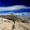 Descending from Liberty Pass with Snow Lake Peak in the distance