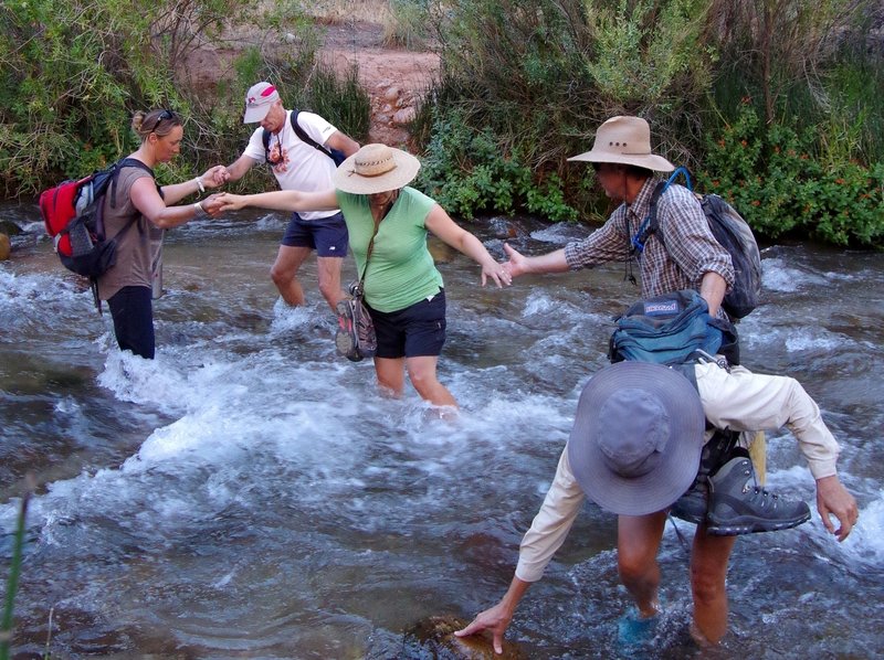 Crossing lower Tapeats Creek