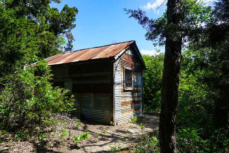 Check out the old cabin that sits directly in the middle of the trail.